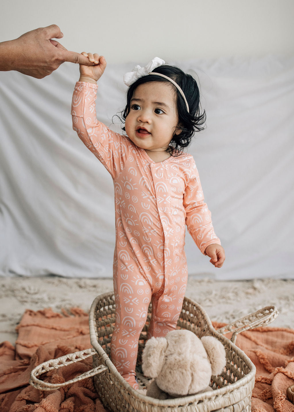 Peachy Sunshine Magnetic Sleepsuit