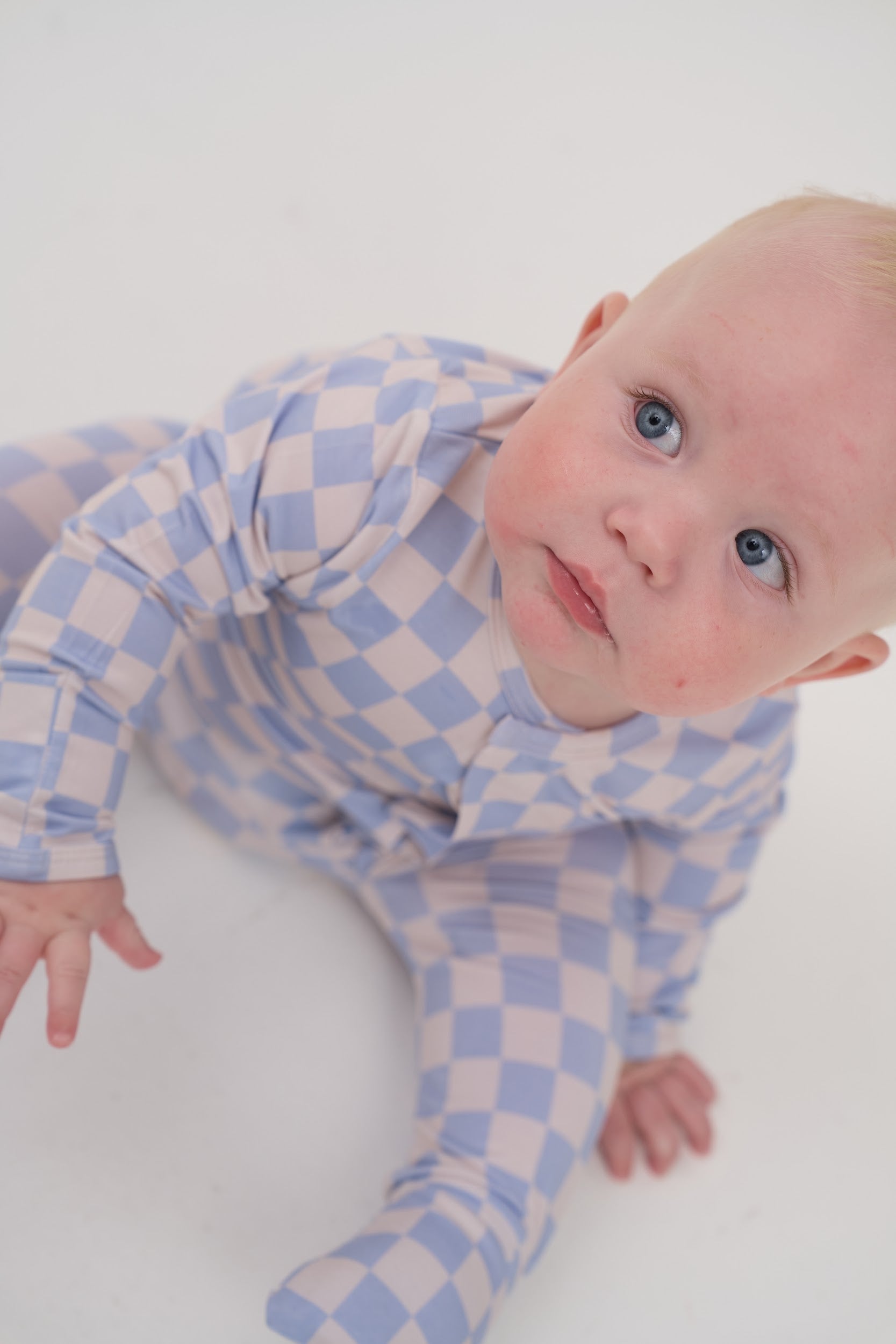 Blue Checkers Magnetic Sleepsuit