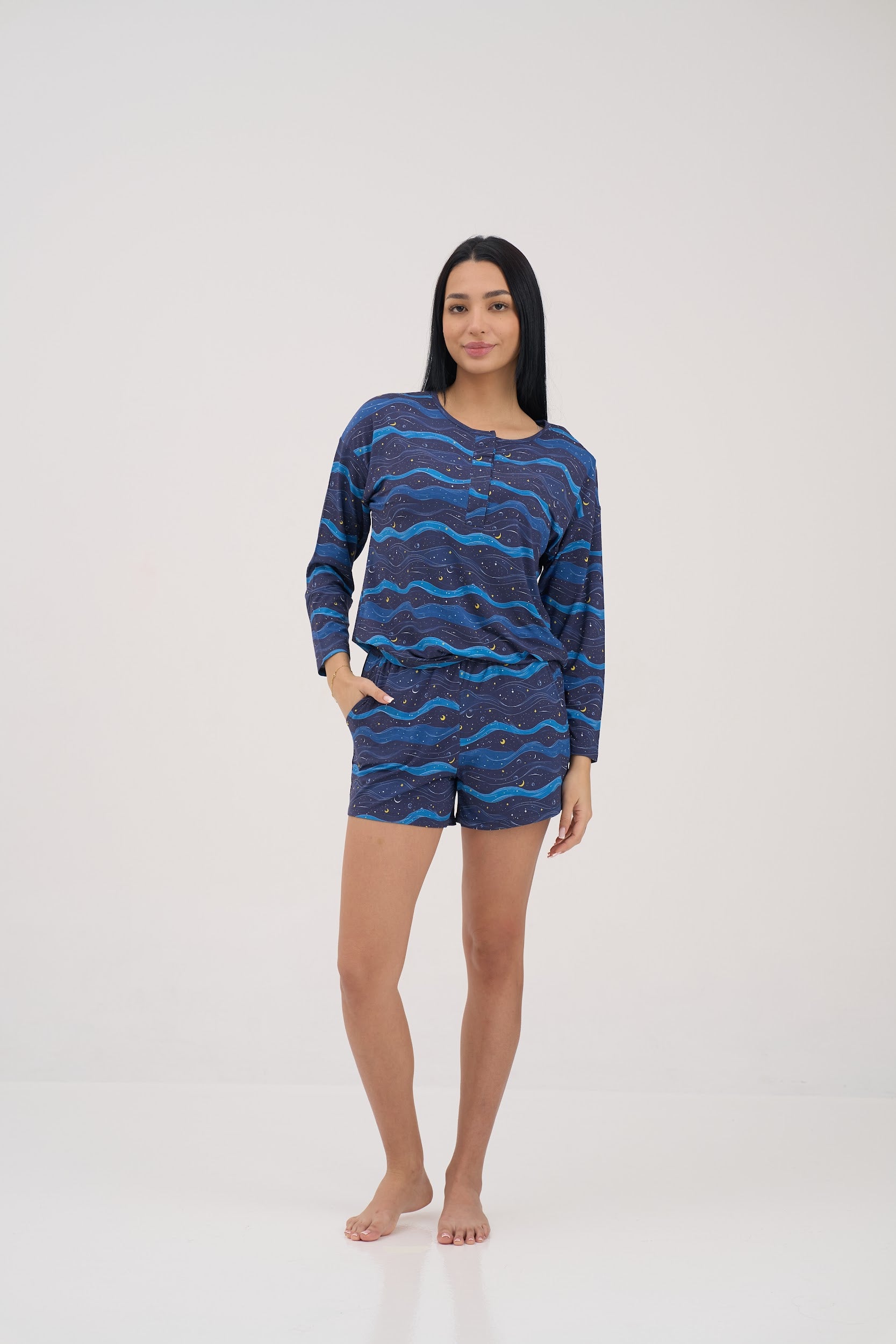 Midnight Waves Hipster Women Shorts