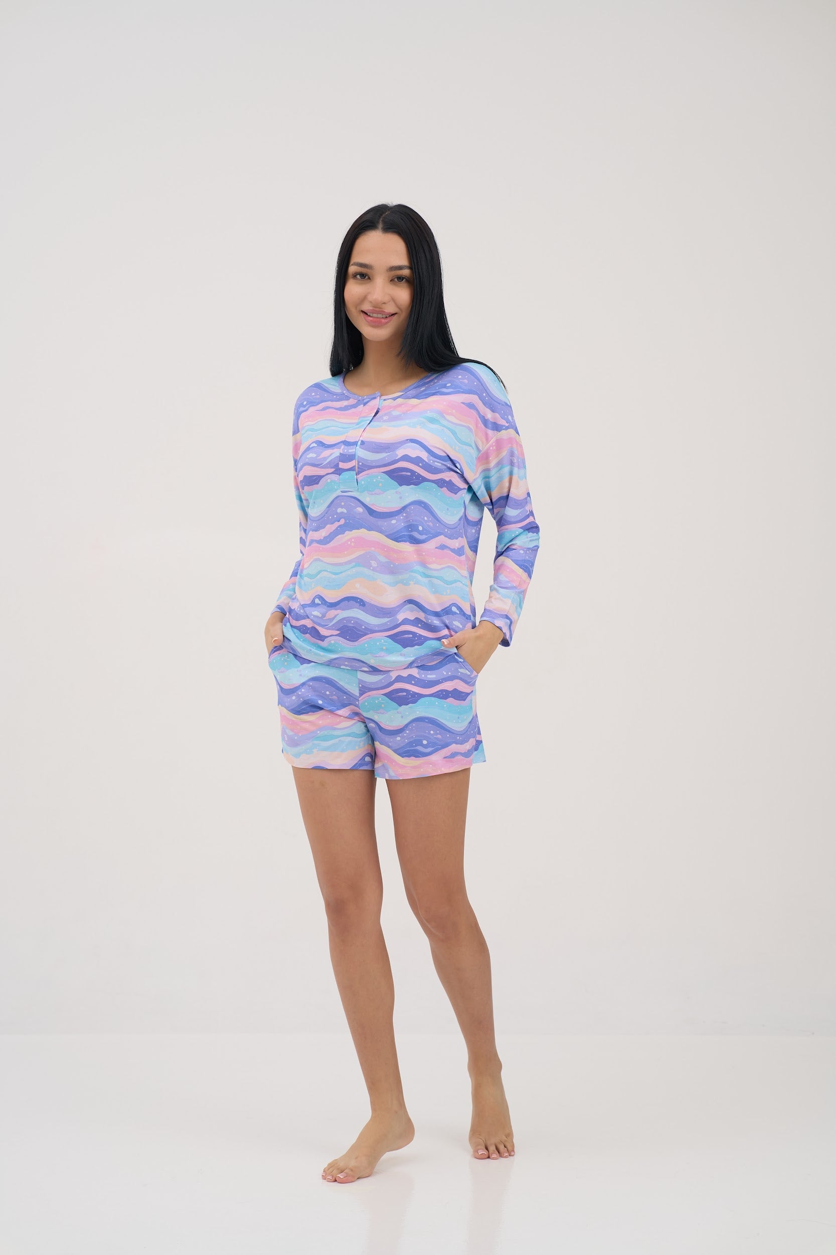 Lavender Dunes Hipster Women Shorts