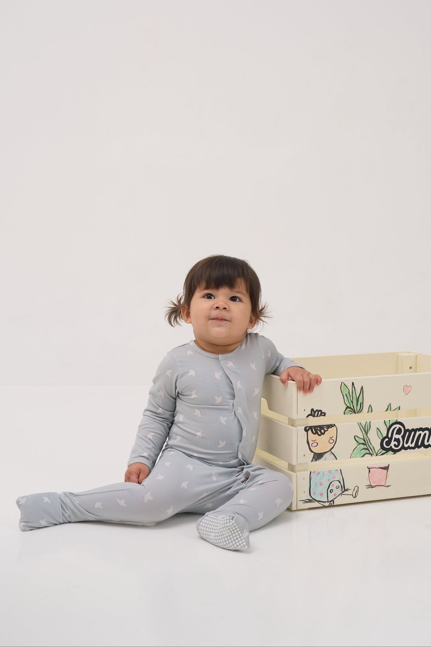 Olive Doves Magnetic Sleepsuit