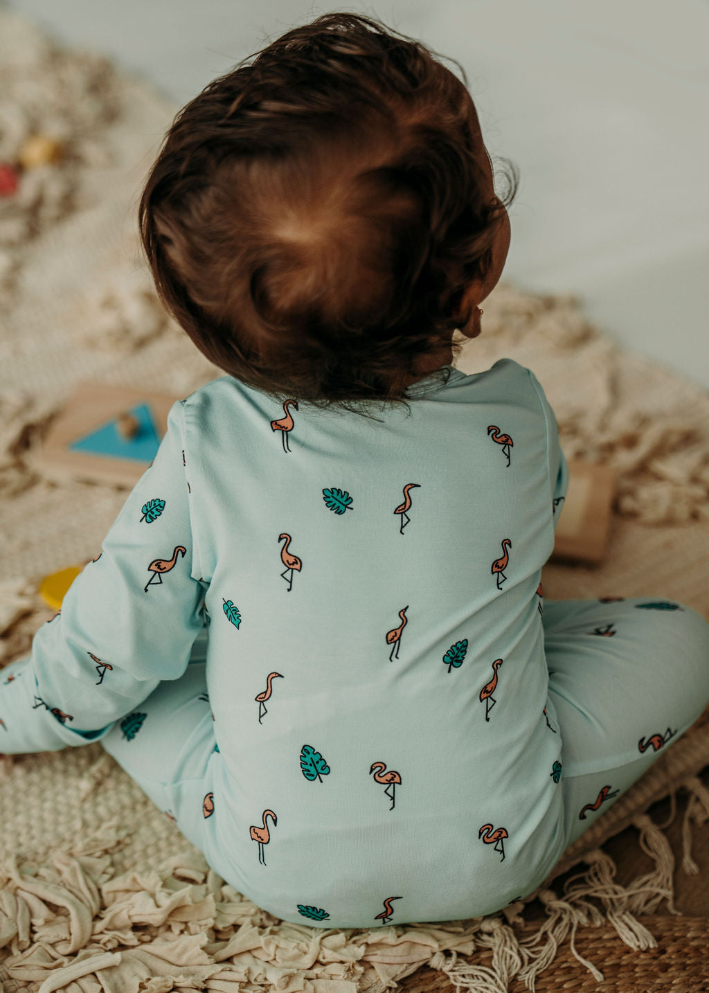 Fluffy Flamingos Magnetic Sleepsuit
