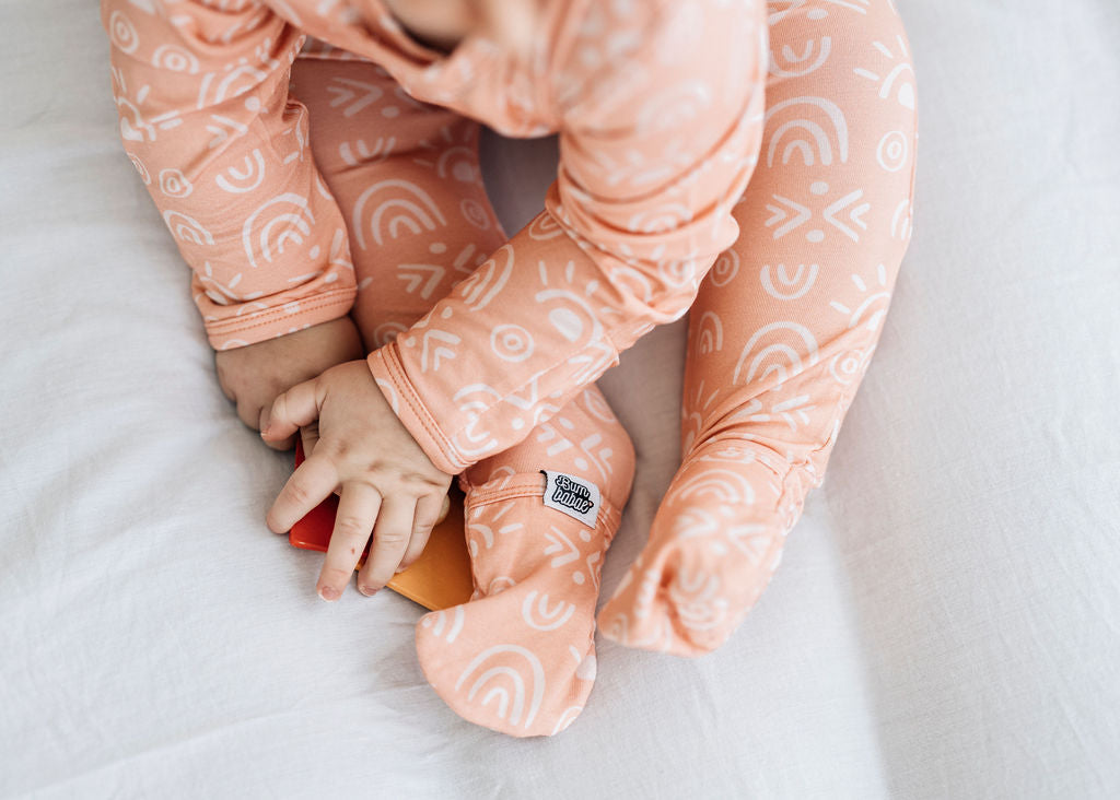 Summer Beach Vibes - 2 Magnetic Sleepsuit and 1 Swaddle set