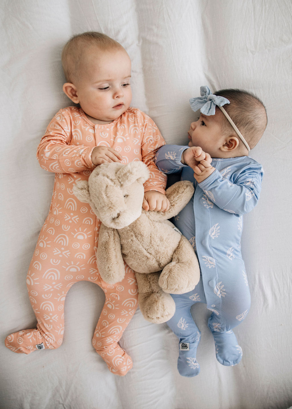 Summer Beach Vibes - 2 Magnetic Sleepsuit and 1 Swaddle set