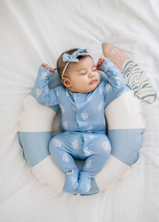 Seashell Growsuit and Swaddle Set