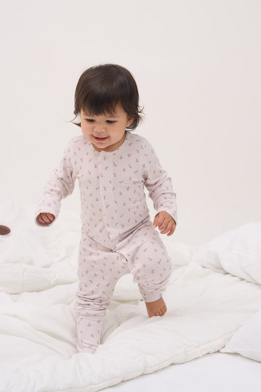 Garden Spray Pointelle Magnetic Sleepsuit