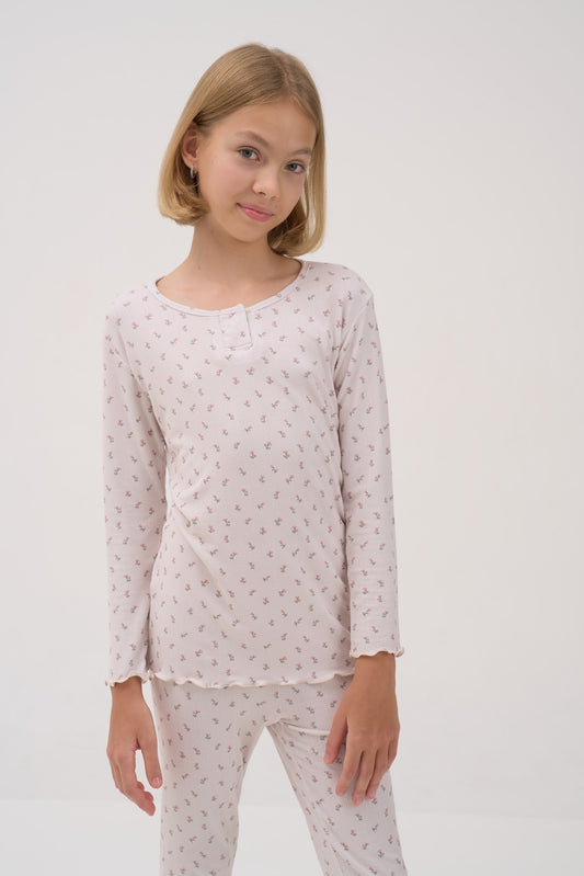 Garden Spray (Pointelle) Kids Pyjama Set