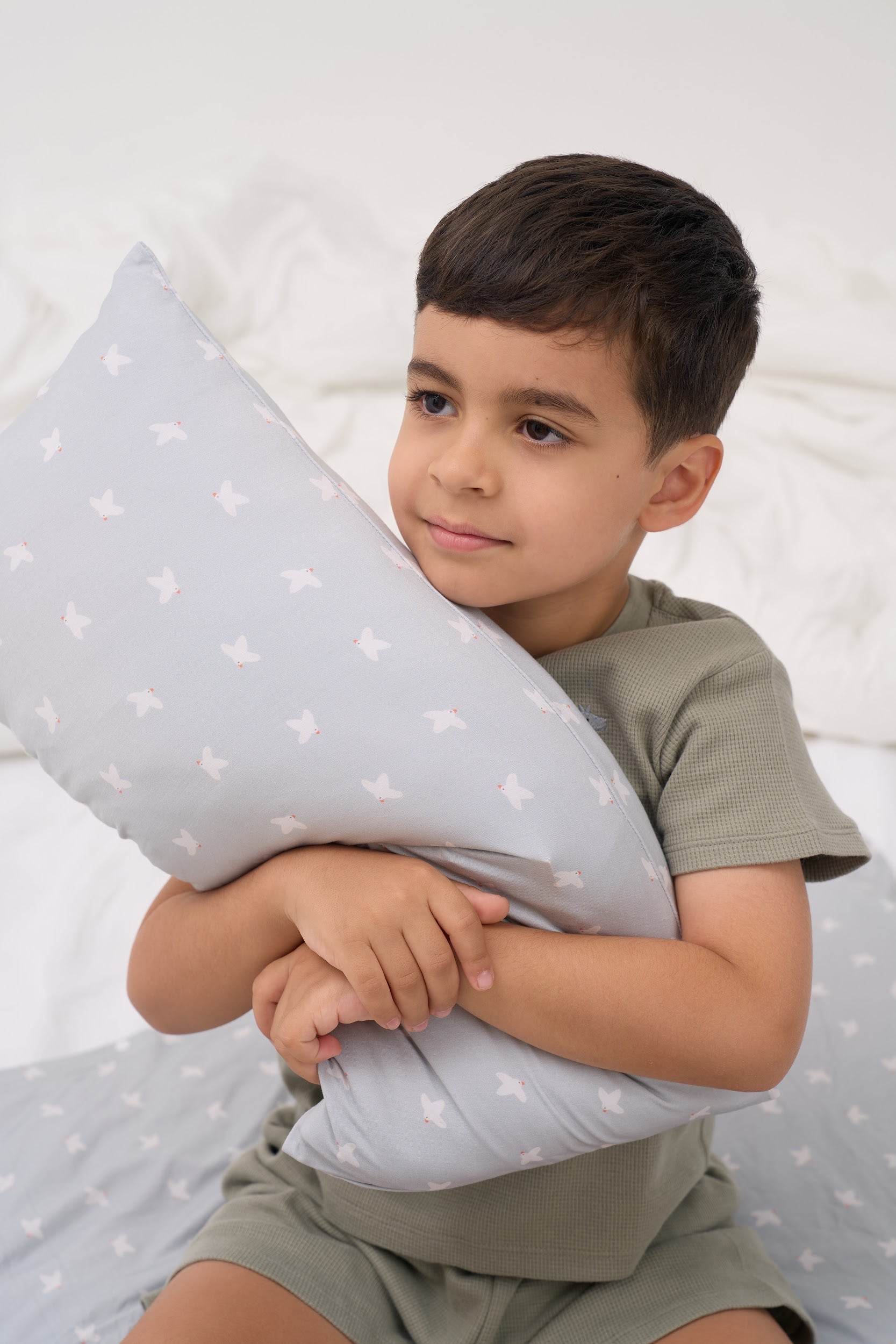 Olive Doves Pillow and Case