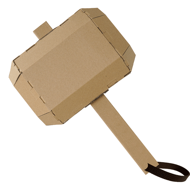 Build-Yourself Cardboard Toy Thor's Hammer