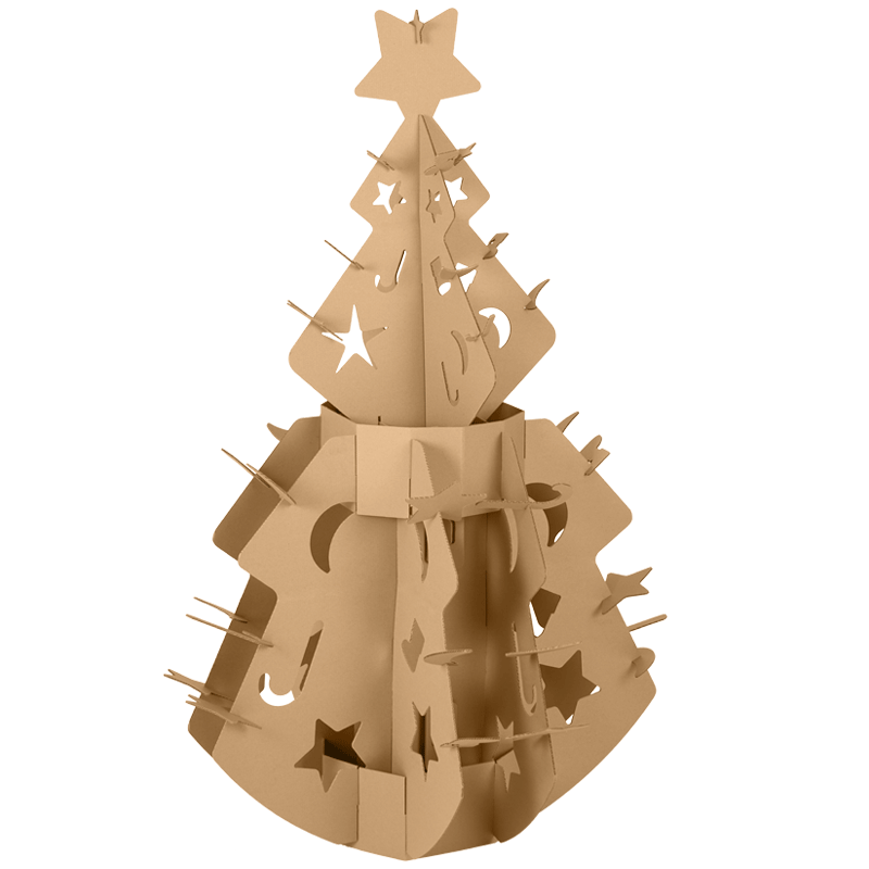 Build-Yourself Cardboard Christmas Tree