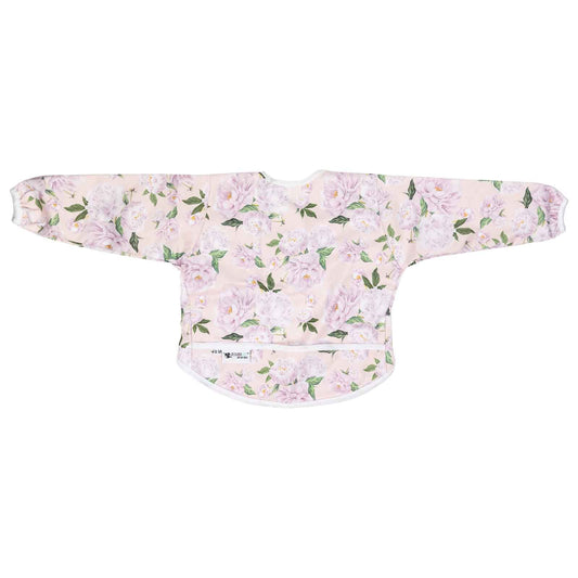 Baby Waterproof Wearable Bib in Pure Peony - 6 to 18 months